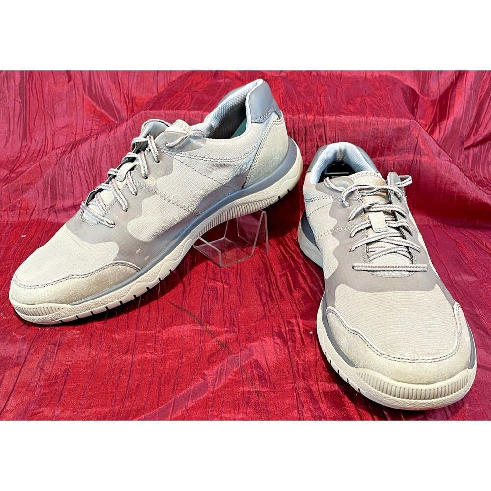 Mens Clark's Cloudsteppers Cushion Soft Nova Gray Lace Sneakers sz 11